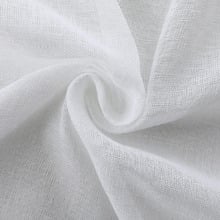 Sorrento White Sheer S-Fold Single Panel Curtain